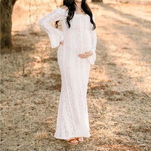 Elegant White Lace Dress